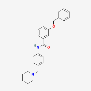 3-(benzyloxy)-N-[4-(1-piperidinylmethyl)phenyl]benzamide