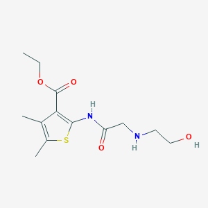 molecular formula C13H20N2O4S B416762 ethyl 2-{[N-(2-hydroxyethyl)glycyl]amino}-4,5-dimethylthiophene-3-carboxylate CAS No. 331760-58-8
