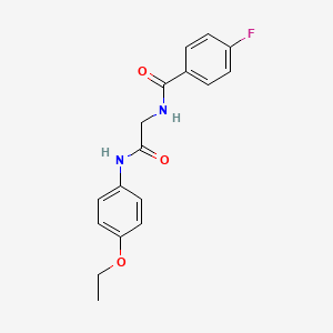 molecular formula C17H17FN2O3 B4167628 N-{2-[(4-ethoxyphenyl)amino]-2-oxoethyl}-4-fluorobenzamide 