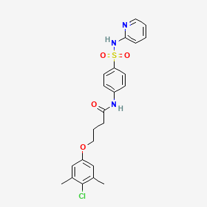 4-(4-chloro-3,5-dimethylphenoxy)-N-{4-[(2-pyridinylamino)sulfonyl]phenyl}butanamide