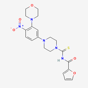 molecular formula C20H23N5O5S B4167644 N-({4-[3-(4-morpholinyl)-4-nitrophenyl]-1-piperazinyl}carbonothioyl)-2-furamide 