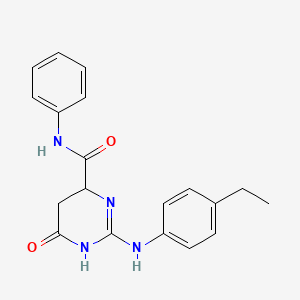 molecular formula C19H20N4O2 B4167647 2-[(4-ethylphenyl)amino]-6-oxo-N-phenyl-3,4,5,6-tetrahydro-4-pyrimidinecarboxamide 