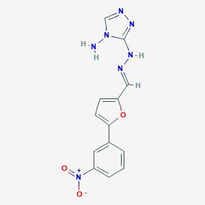 molecular formula C13H11N7O3 B416767 3-N-[(E)-[5-(3-nitrophenyl)furan-2-yl]methylideneamino]-1,2,4-triazole-3,4-diamine 
