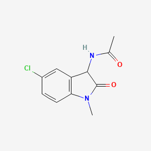 molecular formula C11H11ClN2O2 B4167677 N-(5-chloro-1-methyl-2-oxo-2,3-dihydro-1H-indol-3-yl)acetamide 