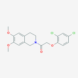 molecular formula C19H19Cl2NO4 B4167698 2-[(2,4-dichlorophenoxy)acetyl]-6,7-dimethoxy-1,2,3,4-tetrahydroisoquinoline 