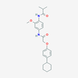 N-(4-{[(4-cyclohexylphenoxy)acetyl]amino}-2-methoxyphenyl)-2-methylpropanamide