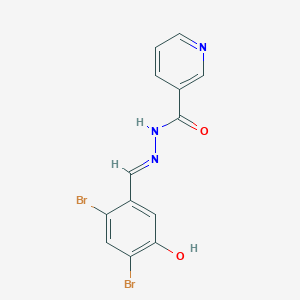 molecular formula C13H9Br2N3O2 B416771 N'-(2,4-dibromo-5-hydroxybenzylidene)nicotinohydrazide 