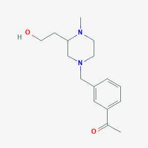 1-(3-{[3-(2-hydroxyethyl)-4-methyl-1-piperazinyl]methyl}phenyl)ethanone trifluoroacetate (salt)