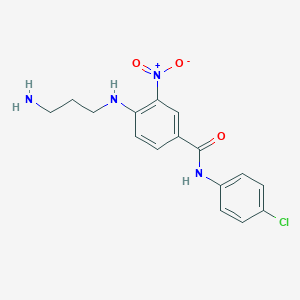 4-[(3-aminopropyl)amino]-N-(4-chlorophenyl)-3-nitrobenzamide