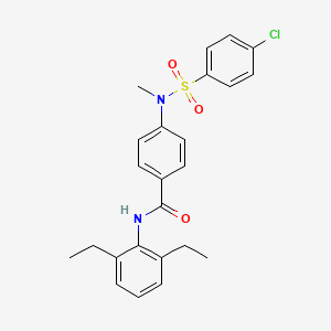 molecular formula C24H25ClN2O3S B4167739 4-[[(4-chlorophenyl)sulfonyl](methyl)amino]-N-(2,6-diethylphenyl)benzamide 