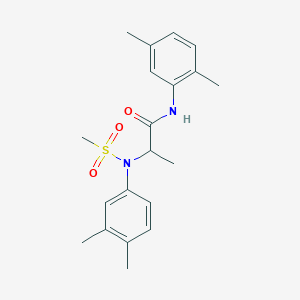 molecular formula C20H26N2O3S B4167771 N~1~-(2,5-dimethylphenyl)-N~2~-(3,4-dimethylphenyl)-N~2~-(methylsulfonyl)alaninamide 