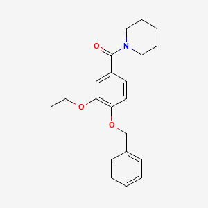 molecular formula C21H25NO3 B4167779 1-[4-(benzyloxy)-3-ethoxybenzoyl]piperidine 