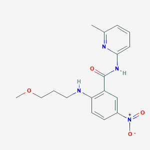 molecular formula C17H20N4O4 B4167794 2-[(3-methoxypropyl)amino]-N-(6-methyl-2-pyridinyl)-5-nitrobenzamide 