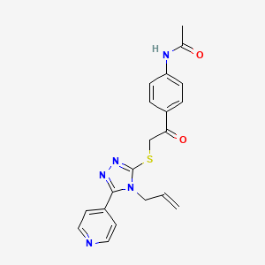 molecular formula C20H19N5O2S B4167795 N-[4-(2-{[4-allyl-5-(4-pyridinyl)-4H-1,2,4-triazol-3-yl]thio}acetyl)phenyl]acetamide 