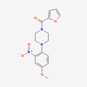 molecular formula C16H17N3O5 B4167807 1-(2-furoyl)-4-(4-methoxy-2-nitrophenyl)piperazine 