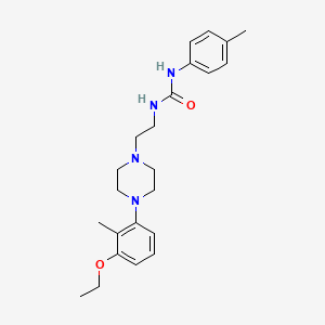 molecular formula C23H32N4O2 B4167829 N-{2-[4-(3-ethoxy-2-methylphenyl)-1-piperazinyl]ethyl}-N'-(4-methylphenyl)urea 