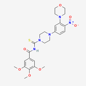 molecular formula C25H31N5O7S B4167832 3,4,5-trimethoxy-N-({4-[3-(4-morpholinyl)-4-nitrophenyl]-1-piperazinyl}carbonothioyl)benzamide 