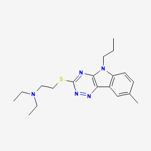 molecular formula C19H27N5S B4167863 N,N-diethyl-2-[(8-methyl-5-propyl-5H-[1,2,4]triazino[5,6-b]indol-3-yl)thio]ethanamine 