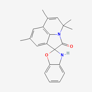molecular formula C21H20N2O2 B4167866 4',4',6',8'-tetramethyl-3H,4'H-spiro[1,3-benzoxazole-2,1'-pyrrolo[3,2,1-ij]quinolin]-2'-one 