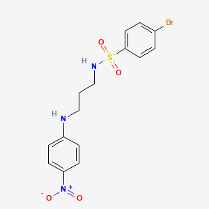 molecular formula C15H16BrN3O4S B4167870 4-bromo-N-{3-[(4-nitrophenyl)amino]propyl}benzenesulfonamide 
