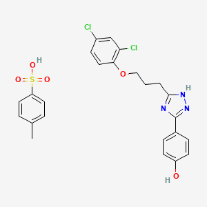 molecular formula C24H23Cl2N3O5S B4167885 4-{3-[3-(2,4-dichlorophenoxy)propyl]-1H-1,2,4-triazol-5-yl}phenol 4-methylbenzenesulfonate (salt) 