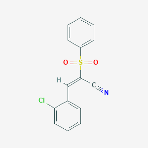 molecular formula C15H10ClNO2S B4167921 3-(2-chlorophenyl)-2-(phenylsulfonyl)acrylonitrile 