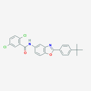 molecular formula C24H20Cl2N2O2 B416793 2,5-dichloro-N-{2-[4-(1,1-dimethylethyl)phenyl]-1,3-benzoxazol-5-yl}benzamide 