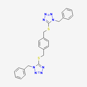 molecular formula C24H22N8S2 B4167931 5,5'-[1,4-phenylenebis(methylenethio)]bis(1-benzyl-1H-tetrazole) 