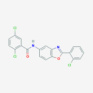 molecular formula C20H11Cl3N2O2 B416794 2,5-dichloro-N-[2-(2-chlorophenyl)-1,3-benzoxazol-5-yl]benzamide 