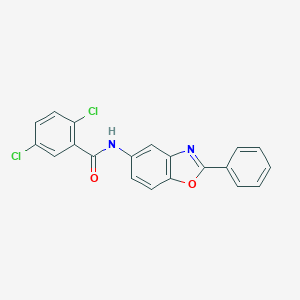 molecular formula C20H12Cl2N2O2 B416795 2,5-Dichloro-N-(2-phenyl-benzooxazol-5-yl)-benzamide 