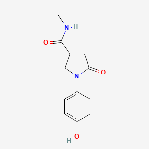 molecular formula C12H14N2O3 B4167956 1-(4-hydroxyphenyl)-N-methyl-5-oxo-3-pyrrolidinecarboxamide 