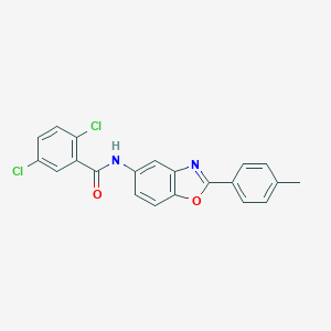 molecular formula C21H14Cl2N2O2 B416796 2,5-dichloro-N-[2-(4-methylphenyl)-1,3-benzoxazol-5-yl]benzamide 