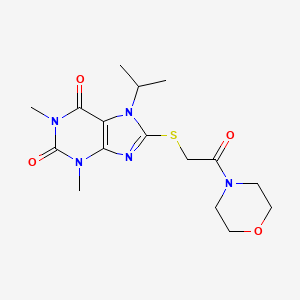molecular formula C16H23N5O4S B4167963 7-isopropyl-1,3-dimethyl-8-{[2-(4-morpholinyl)-2-oxoethyl]thio}-3,7-dihydro-1H-purine-2,6-dione 