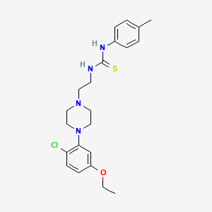 molecular formula C22H29ClN4OS B4167966 N-{2-[4-(2-chloro-5-ethoxyphenyl)-1-piperazinyl]ethyl}-N'-(4-methylphenyl)thiourea 