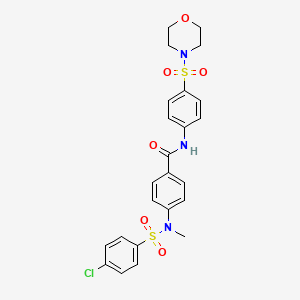 molecular formula C24H24ClN3O6S2 B4168003 4-[[(4-chlorophenyl)sulfonyl](methyl)amino]-N-[4-(4-morpholinylsulfonyl)phenyl]benzamide 