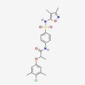 2-(4-chloro-3,5-dimethylphenoxy)-N-(4-{[(3,4-dimethyl-5-isoxazolyl)amino]sulfonyl}phenyl)propanamide