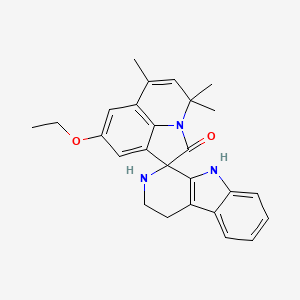 molecular formula C26H27N3O2 B4168021 8'-ethoxy-4',4',6'-trimethyl-2,3,4,9-tetrahydro-4'H-spiro[beta-carboline-1,1'-pyrrolo[3,2,1-ij]quinolin]-2'-one 