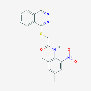 N-(2,4-dimethyl-6-nitrophenyl)-2-(1-phthalazinylthio)acetamide