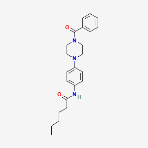 N-[4-(4-benzoyl-1-piperazinyl)phenyl]hexanamide