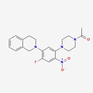 molecular formula C21H23FN4O3 B4168036 2-[5-(4-acetyl-1-piperazinyl)-2-fluoro-4-nitrophenyl]-1,2,3,4-tetrahydroisoquinoline 