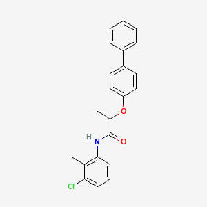 molecular formula C22H20ClNO2 B4168058 2-(4-biphenylyloxy)-N-(3-chloro-2-methylphenyl)propanamide 