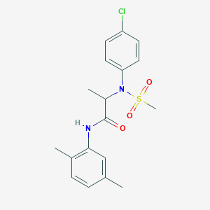 N~2~-(4-chlorophenyl)-N~1~-(2,5-dimethylphenyl)-N~2~-(methylsulfonyl)alaninamide