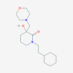 molecular formula C18H32N2O3 B4168086 1-(2-cyclohexylethyl)-3-hydroxy-3-(4-morpholinylmethyl)-2-piperidinone 