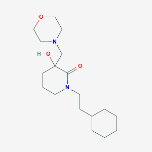 1-(2-cyclohexylethyl)-3-hydroxy-3-(4-morpholinylmethyl)-2-piperidinone