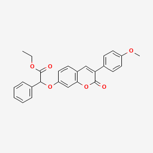 ethyl {[3-(4-methoxyphenyl)-2-oxo-2H-chromen-7-yl]oxy}(phenyl)acetate