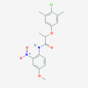 2-(4-chloro-3,5-dimethylphenoxy)-N-(4-methoxy-2-nitrophenyl)propanamide