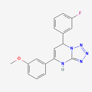 molecular formula C17H14FN5O B4168100 7-(3-fluorophenyl)-5-(3-methoxyphenyl)-4,7-dihydrotetrazolo[1,5-a]pyrimidine 