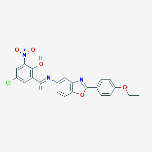 4-Chloro-2-{[2-(4-ethoxy-phenyl)-benzooxazol-5-ylimino]-methyl}-6-nitro-phenol