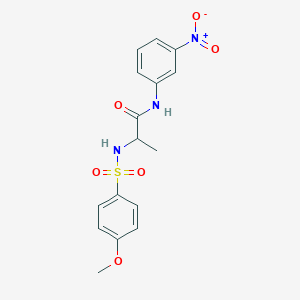 molecular formula C16H17N3O6S B4168125 N~2~-[(4-methoxyphenyl)sulfonyl]-N~1~-(3-nitrophenyl)alaninamide 