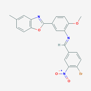 2-[3-({4-Bromo-3-nitrobenzylidene}amino)-4-methoxyphenyl]-5-methyl-1,3-benzoxazole